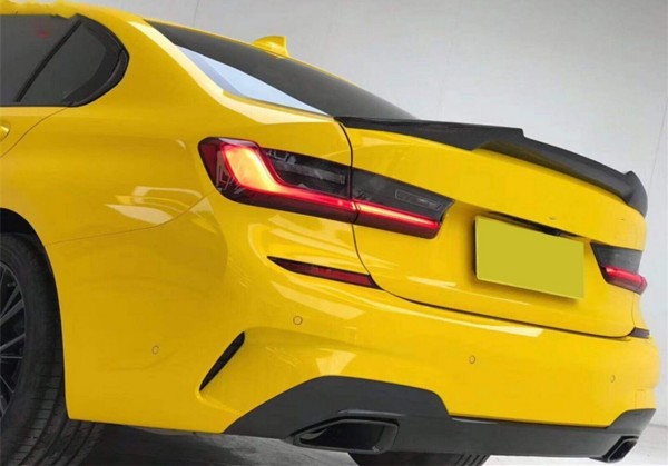 BMW G20 G21 2019-2023 330i M340i M3 G80 GLOSS BLACK V - TYPE TRUNK SPOILER 3 SERIES