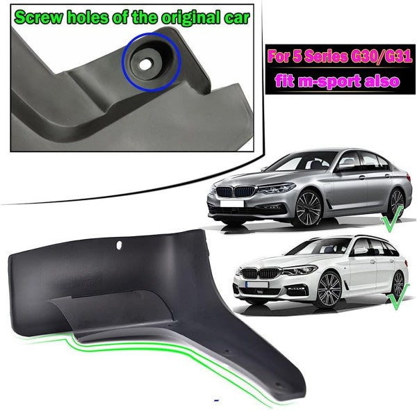 BMW 5 Series G30 G31 Sedan Saloon Touring 2017-23 4Pcs Mud Flaps Compatible