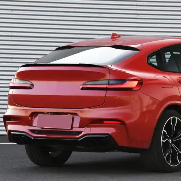 BMW X4 G02 2018-2022 M Type Gloss Carbon Rear Trunk Spoiler Lip Roof Wing