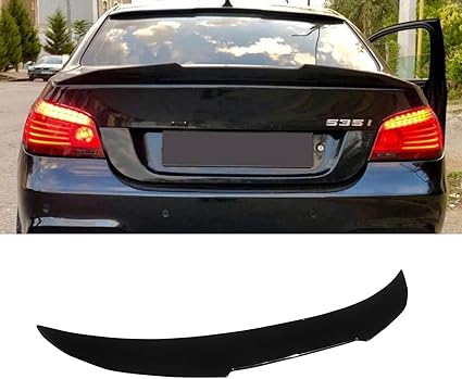 BMW 5 Series E60 Sedan PSM 2004-2009 Matte Black Rear Trunk Spoiler Wing