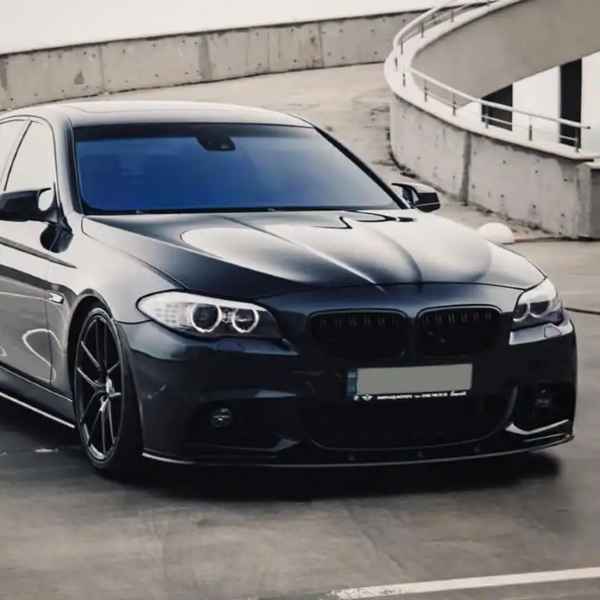 BMW 5 Series F10 F11 M Sport 2011-2017 Gloss Black Front Splitter Bumper Lip