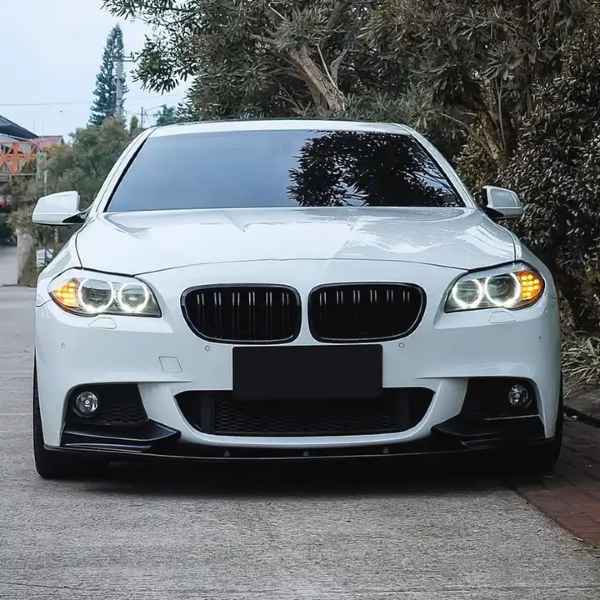 BMW 5 Series F10 F11 M Sport 2011-2017 Gloss Black Front Splitter Bumper Lip