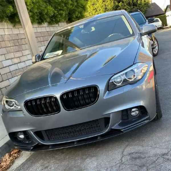 BMW 5 Series F10 F11 M Sport 2011-2017 Gloss Black Front Splitter Bumper Lip