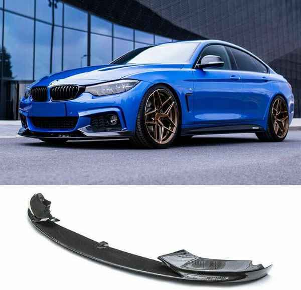 BMW 2014-2020 F32 F33 F36 4 Series M Sport Carbon Fiber Look Bumper Front Lip Splitter