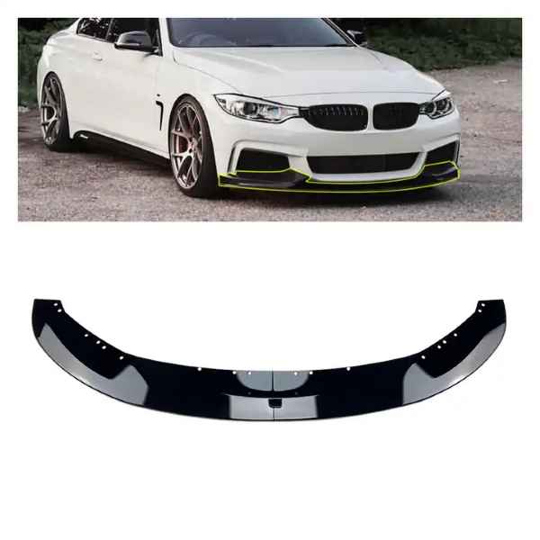 2014-20 BMW F32 F33 F36 4 Series M Sport Bumper Gloss Black Front Lip Splitter