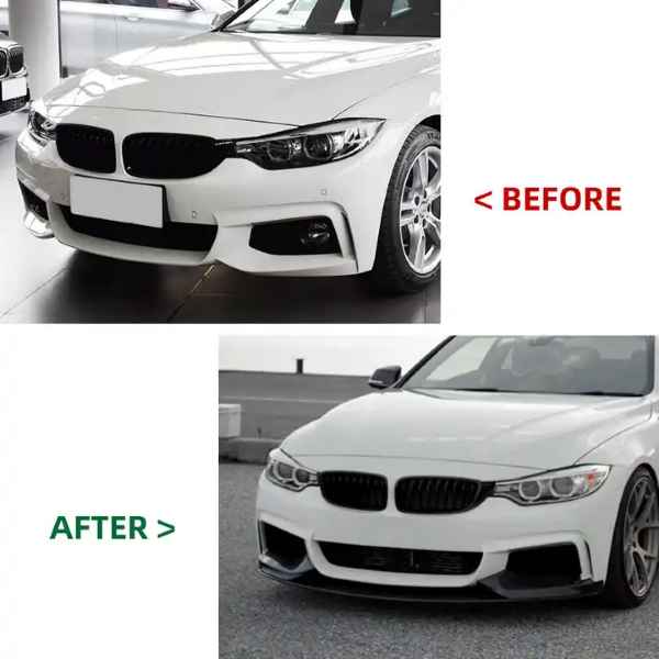2014-20 BMW F32 F33 F36 4 Series M Sport Bumper Gloss Black Front Lip Splitter