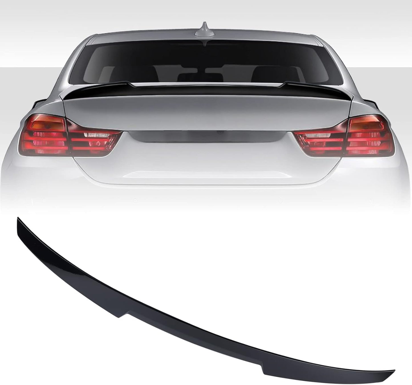 For BMW 4 Series F32 Coupe 2014 - 2019 M4 Style Gloss Black Rear Spoiler Wing