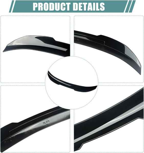 BMW 4 Series F32 Coupe 2014-2021 Gloss Black PSM Style Rear Trunk Wing Spoiler