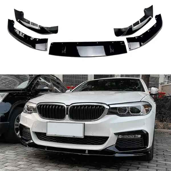 BMW G30 M5 5 Series M Sport 2017 2018 2019 2020 Bumper Lip Gloss Black Splitter