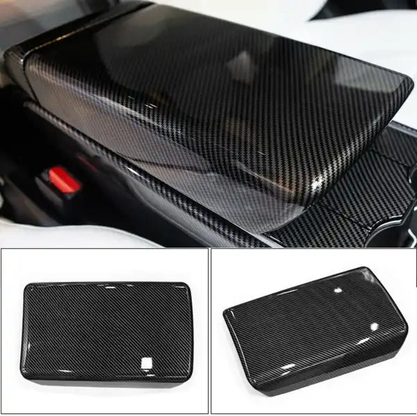 Tesla Model 3 2017-2023 Gloss Carbon Center Console Armrest Box Cover