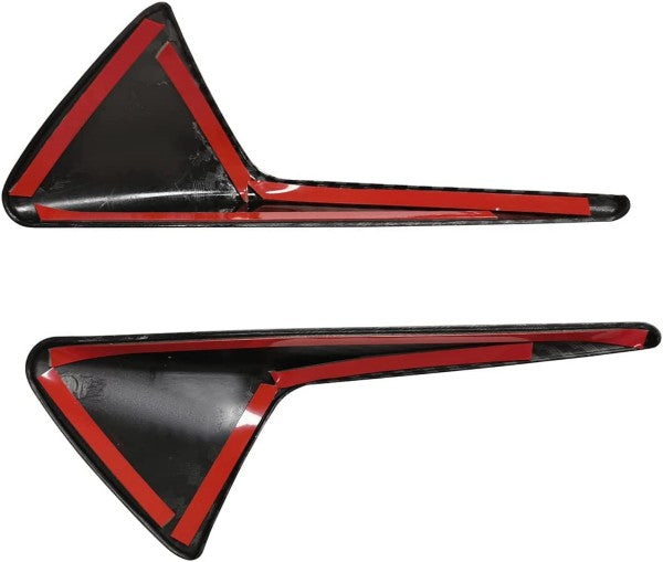 For Tesla Model Y 3 S X Gloss Carbon Fiber Side camera protection cover 2PCS