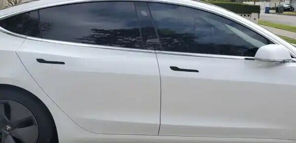 2017-2023 Tesla Model 3 4pc Matte Black Side Door Push Handle Cover Trims