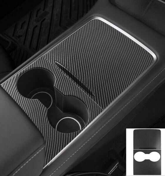 Tesla Model 3 21+ Center Console Matte Carbon Fiber overlay Not Stickers