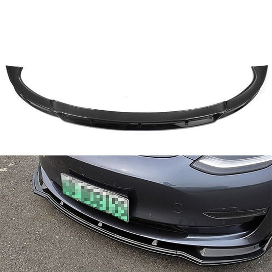 Tesla Model Y 3Pcs Gloss Black Front Bumper front Lip air dam Body Kit