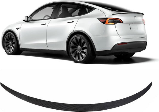 Tesla Model Y 2020-2023 ABS Matte Carbon Fiber Look Trunk Lip Spoiler Wing