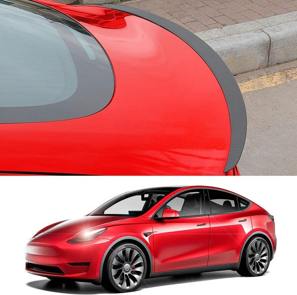 Tesla Model Y 2020-2023 ABS Matte Carbon Fiber Look Trunk Lip Spoiler Wing