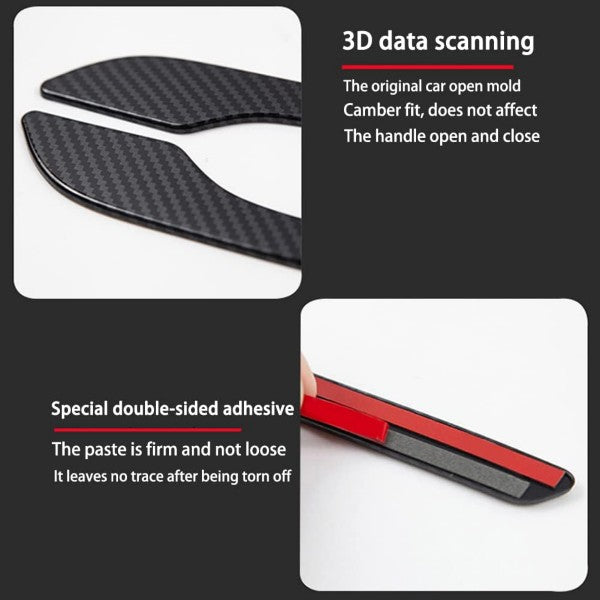 Tesla Model 3 17-23 ABS Matte Carbon Fiber Car Door Handle Cover Decal wrap