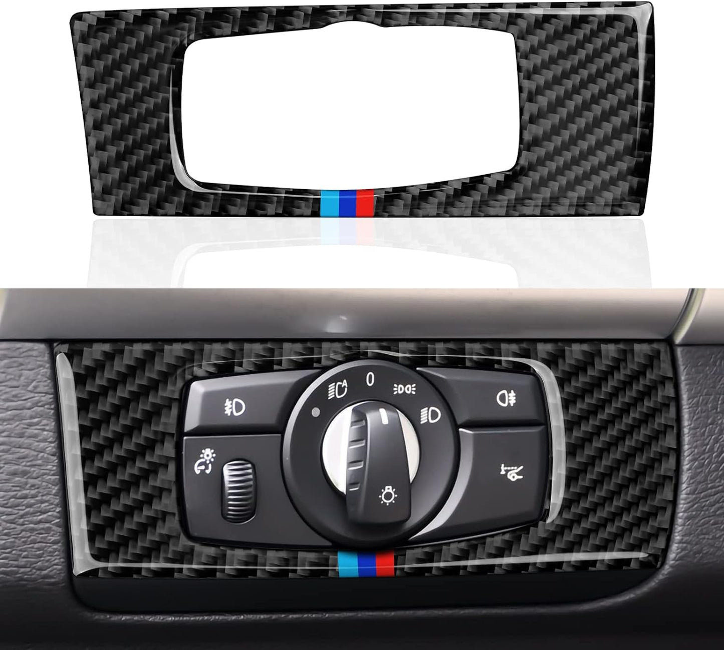 BMW E70 E71 X5 X6 2008-2013 Carbon Fiber Headlight Adjustment Switch Button