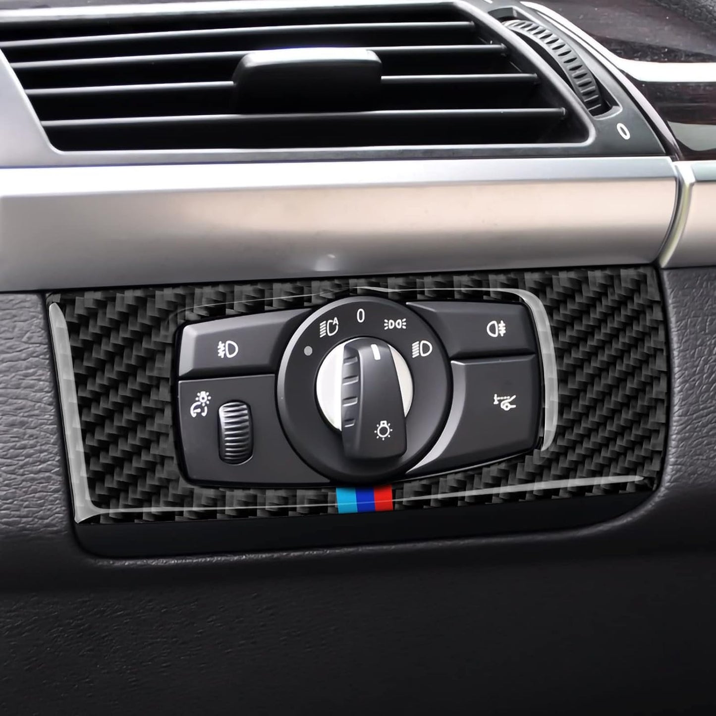 BMW E70 E71 X5 X6 2008-2013 Carbon Fiber Headlight Adjustment Switch Button