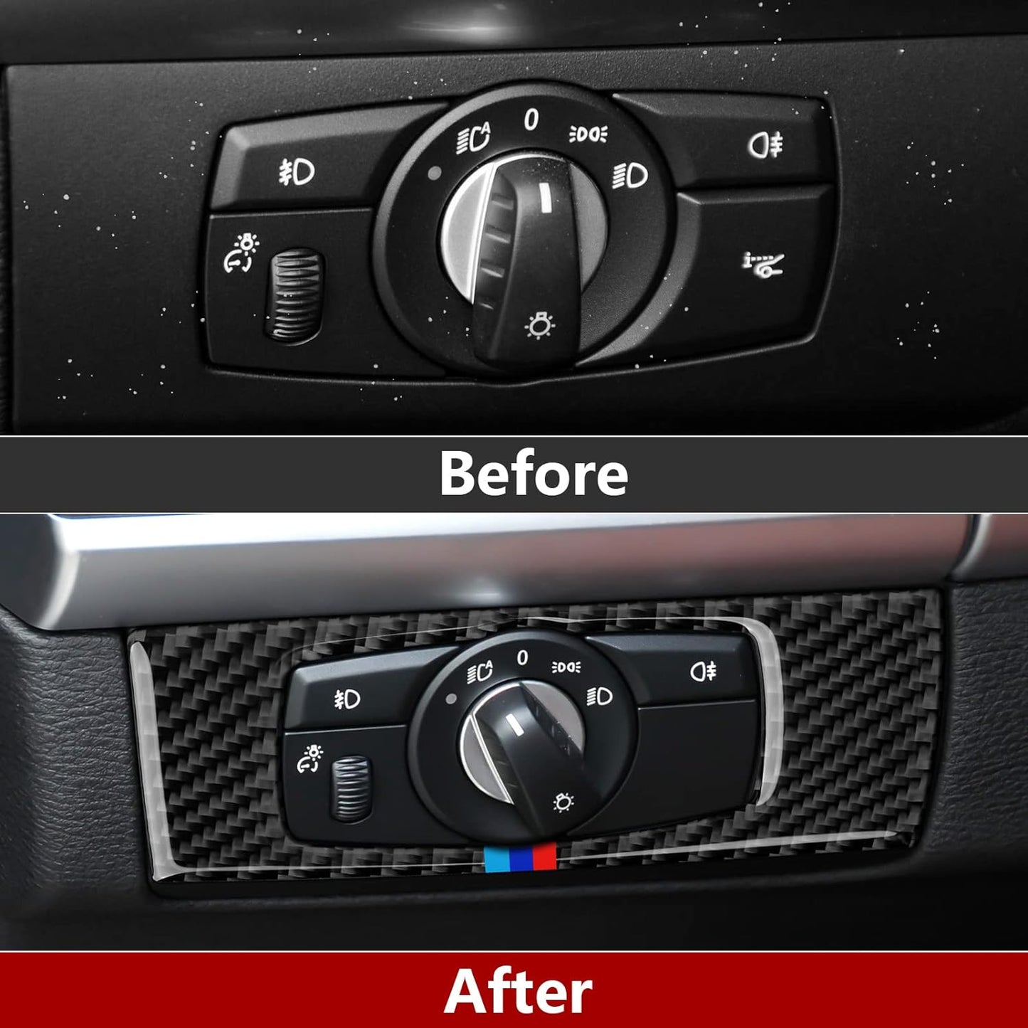 BMW E70 E71 X5 X6 2008-2013 Carbon Fiber Headlight Adjustment Switch Button