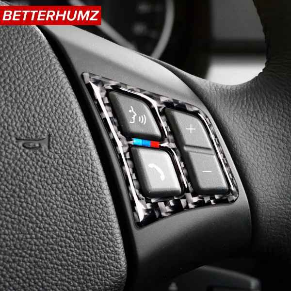 BMW E90 3 Series 2005-2012 Carbon Fiber Steering Wheel Buttons with Color