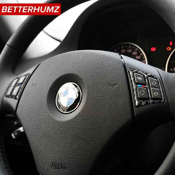 BMW E90 3 Series 2005-2012 Carbon Fiber Steering Wheel Buttons with Color