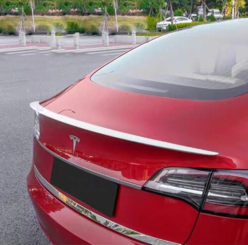 Tesla Model 3 2017-2023 Rear OE Spoiler ABS White Painted lip trunk lid Wing