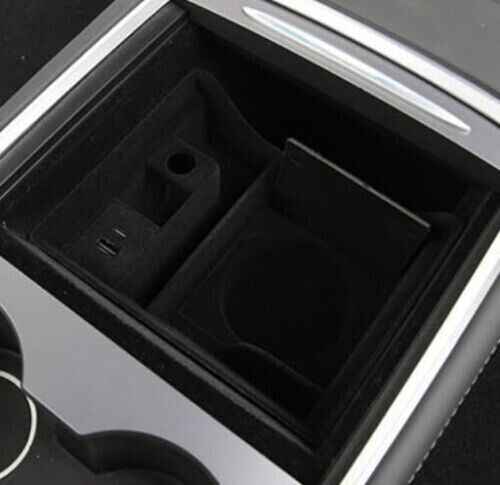 Tesla Model 3 21+ Center console With Cup Holder & Usb + armrest organizer