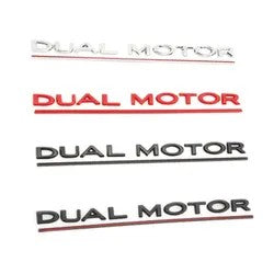 Tesla Model Y Dual Motor Decals 3D ABS Rear Trunk Sticker Emblems