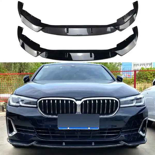 BMW G30 G31 5 Series 2021+ Facelift Carbon Fiber Look Front Bumper Splitter Lip