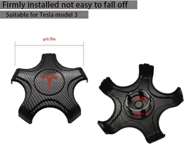 Tesla Model 3 Hubcaps Cover Aero Wheels Center Caps Wheel Lug nut Cover Kits