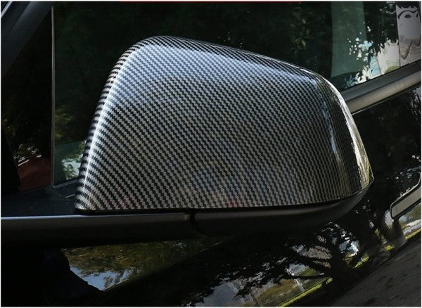 Tesla model 3 17-23 accessories Add Rear Side cover cap Mirror Gloss Carbon