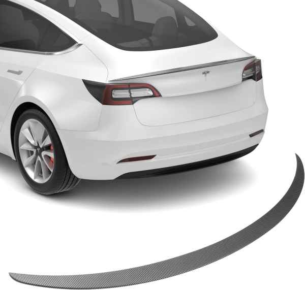 For 2017-2023 Tesla Model 3 Performance Spoiler Trunk Wing Matte Carbon Fiber