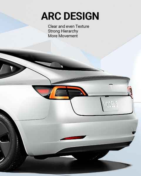 For 2017-2023 Tesla Model 3 Performance Spoiler Trunk Wing Matte Carbon Fiber