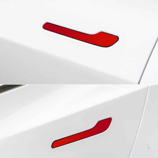 Tesla Model 3 2017-2023 Door Handle Cover Trim Red 4PC