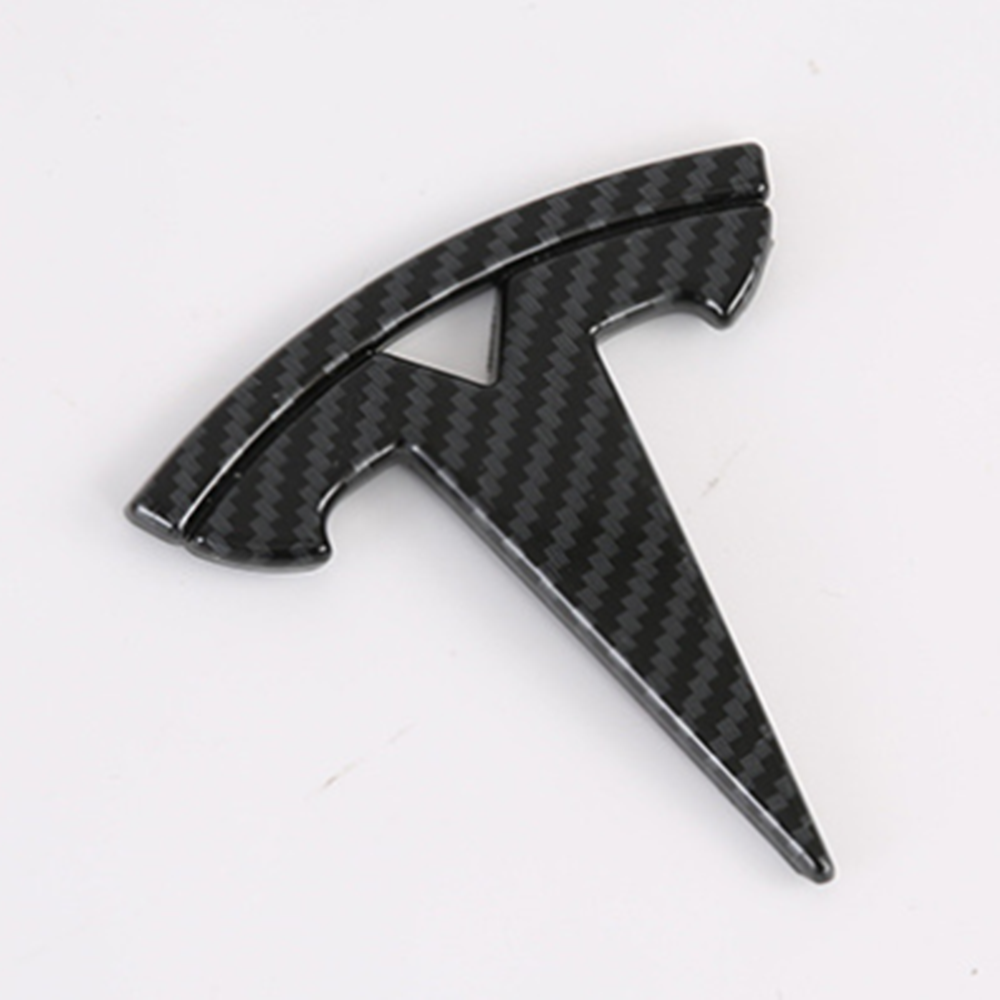 Tesla Model 3 T Logo Emblem Cover Hood, Trunk, Steering Wheel 3 PC Set