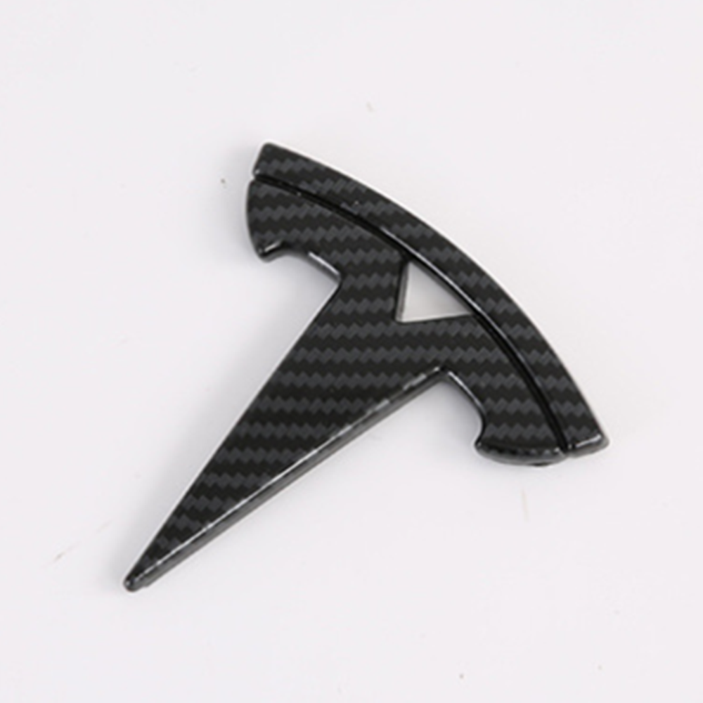 Tesla Model 3 T Logo Emblem Cover Hood, Trunk, Steering Wheel 3 PC Set